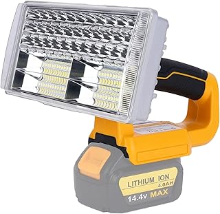LED Work Light 40W 4200LM Rechargeable for Dewalt,DCB140 for Dewalt Lamps Outdoor LED Light Flashlight, Spotlight Suitable for Dewalt Li-ion Battery 18V/20 Max DCB204 Li-ion Battery