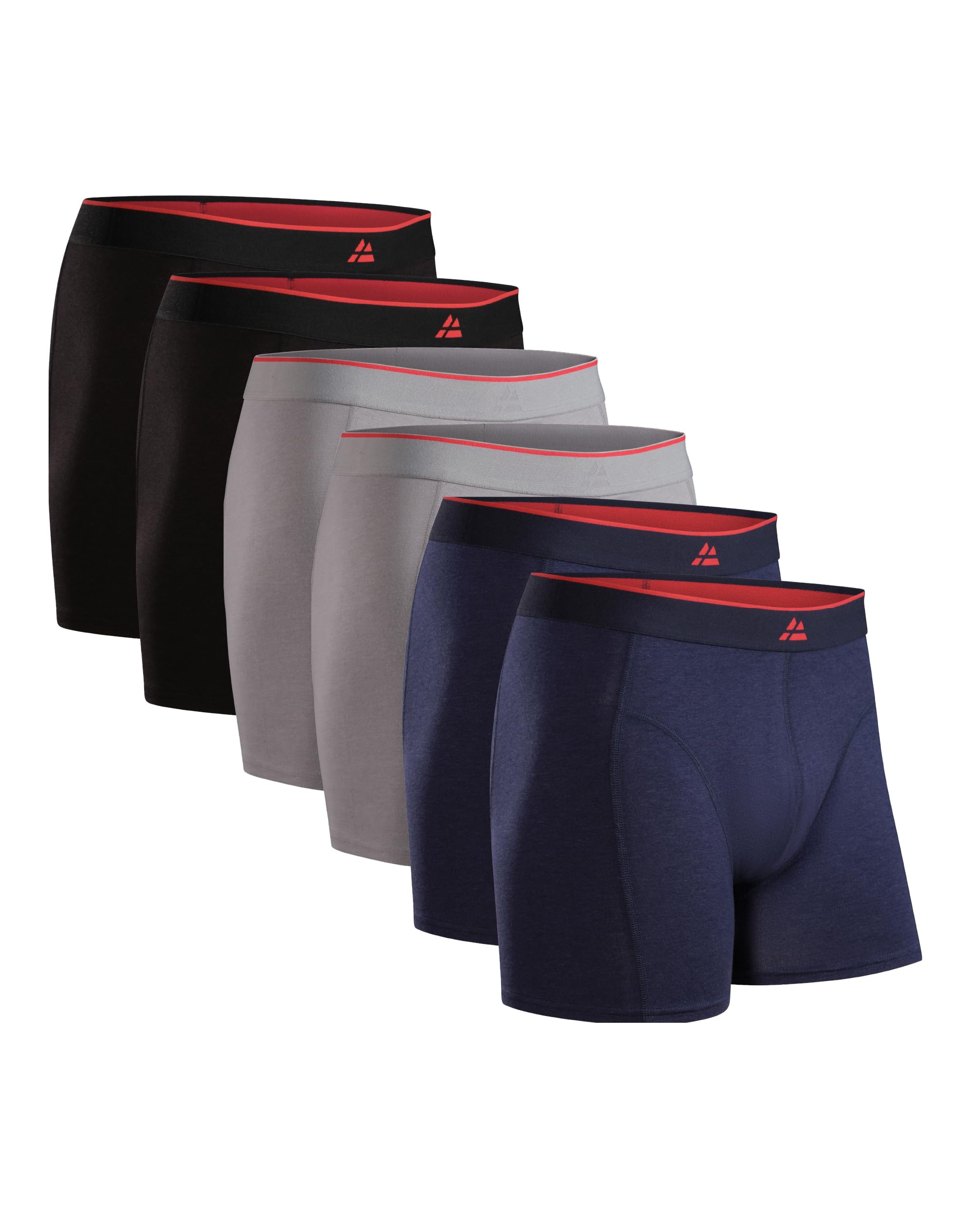 DANISH ENDURANCE Boxer Uomo in bambù Ultra Morbido, Mutande Boxer Bamboo Comodi, Traspiranti, 6 Paia
