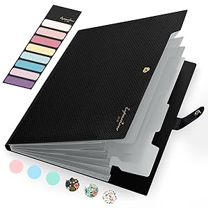 Sooez Accordion File Organiser (5 Pocket)