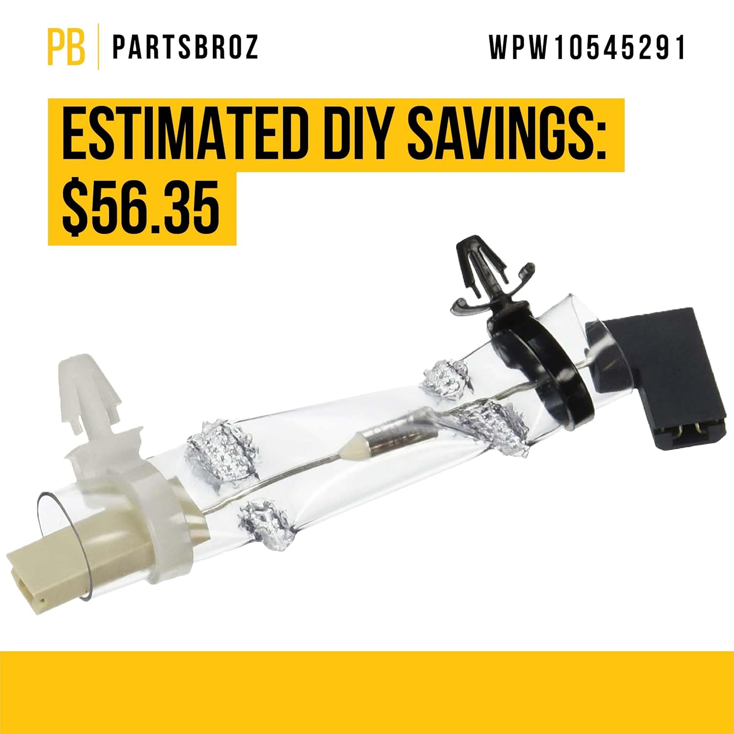 PartsBroz W10545291 WPW10545291 Thermal Fuse - Compatible with Whirlpool KitchenAid Maytag Wall Oven - Replaces AP6022803 3021646 PS11756140 W10436435 KEBS207BSS00