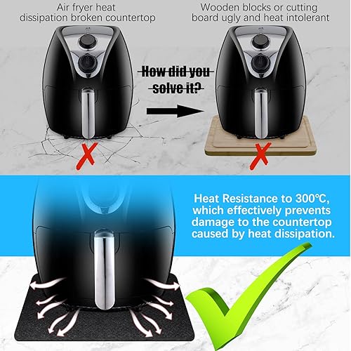 Miniatura 3 de 4 alfombrillas resistentes al calor para freidora de aire, protector de encimera de cocina, almohadillas antideslizantes a prueba de calor,