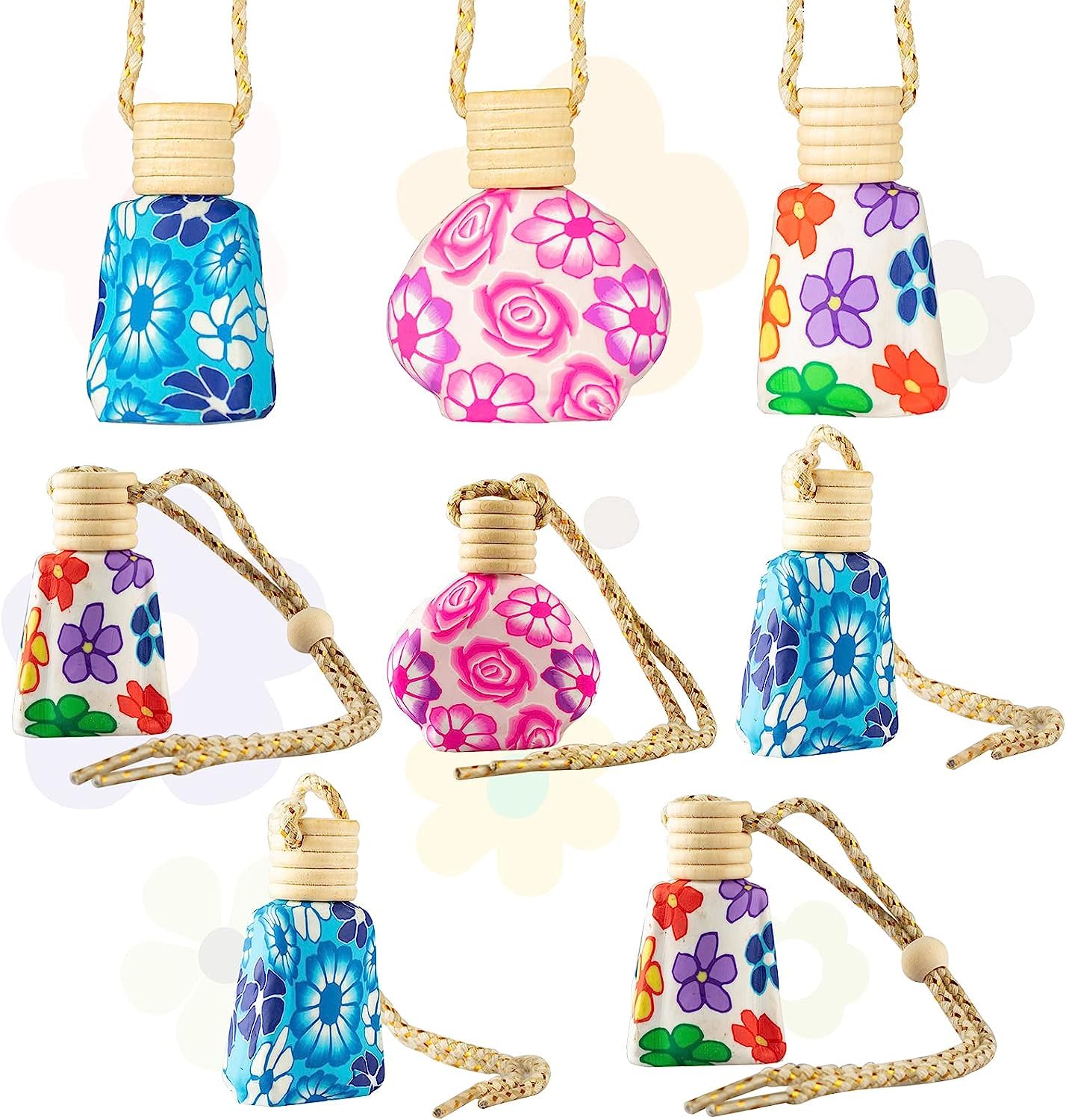 Polaris fox Pack of 4 Empty Car/bathroom Hanging Perfume Bottle | Perfume Bottle of 15 ML Capacity | Can be used for Home/bathroom/office/shoe rack | Empty Bottle fragrance not included.