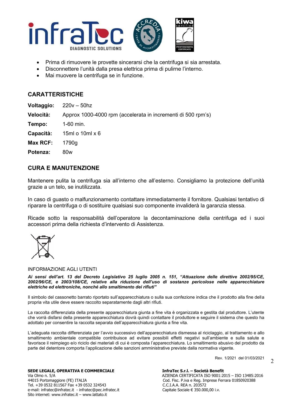 Gima 24035 Xc-2000 Centrifuga
