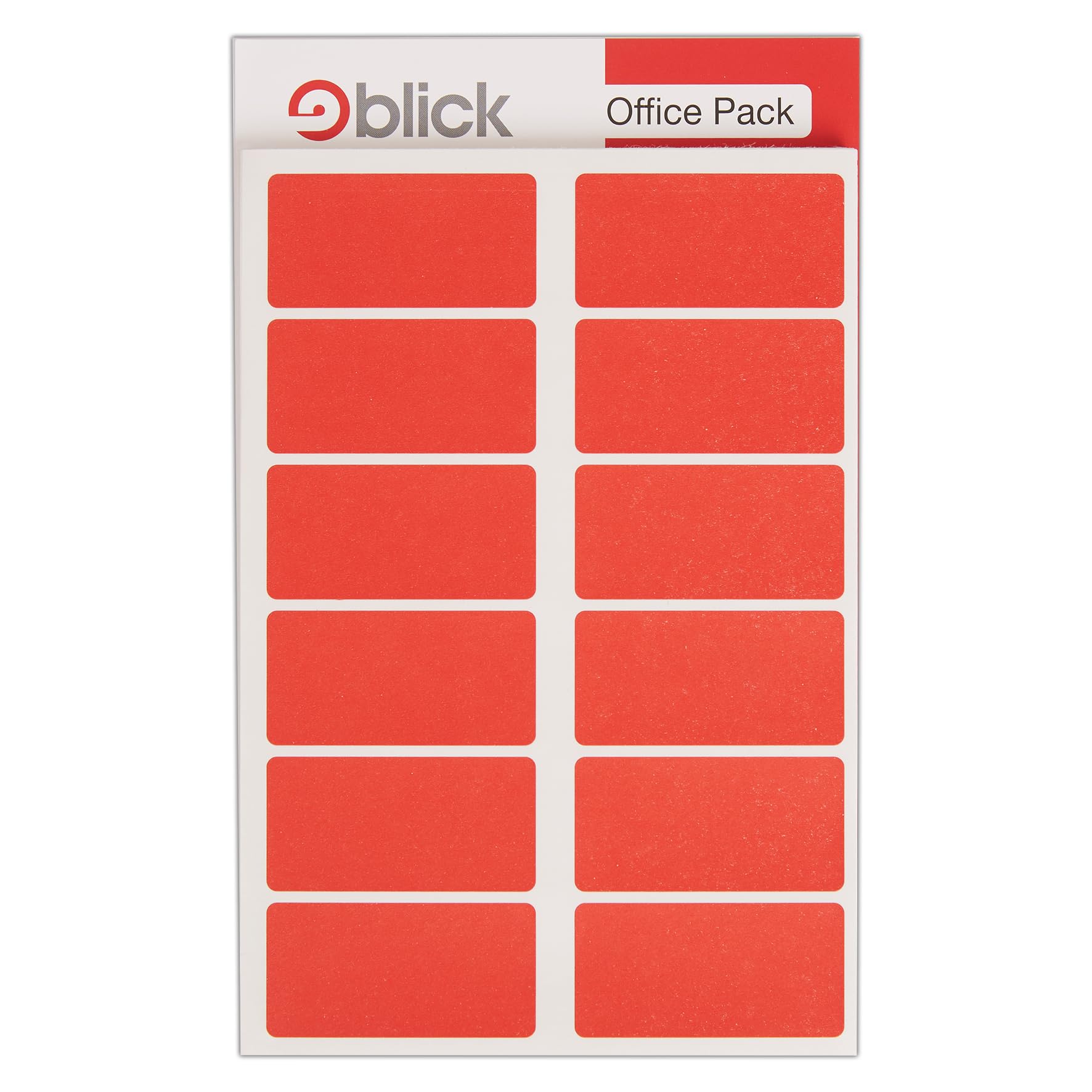 Blick Red Rectangular Self Adhesive Warehouse Stickers 25 x 50mm 320 Pack - Blick Labels