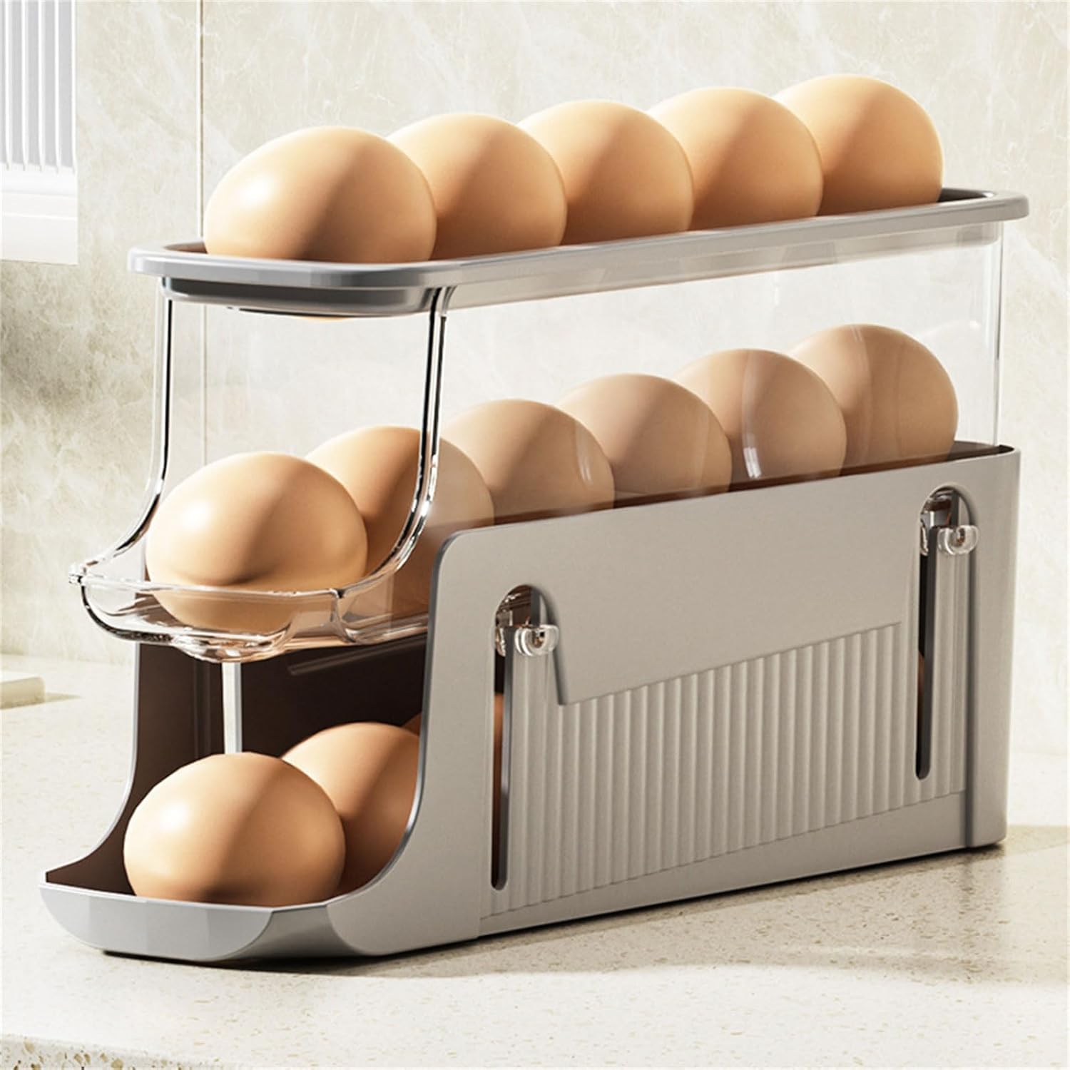 Stackable Eggs Storage Container Practical And Sturdy Eggs Holder Efficient Storage Solution For Refrigerator Countertop
