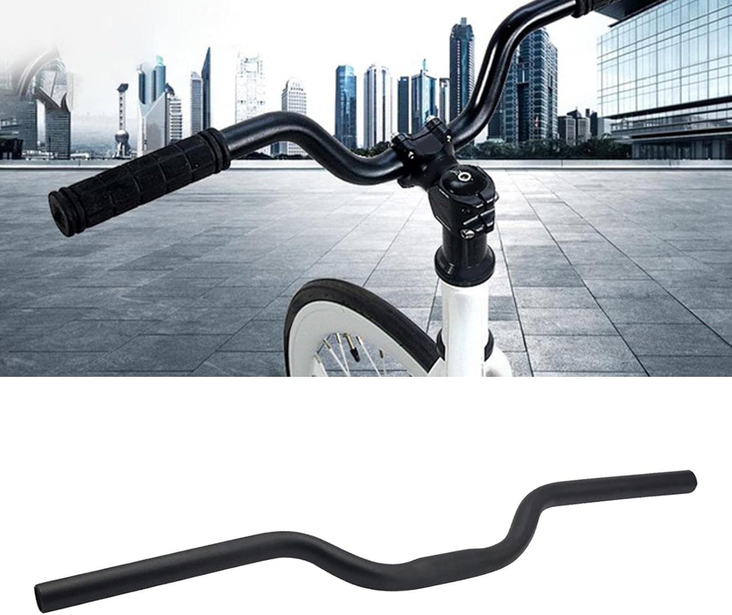 High Rise 25.4mm Handlebar for Mountain Bike Control | Extra Long 600mm Down Hill BMX Riser Bar | weight Aluminum Alloy | Fits 22.2mm Diameter | Urban Cruiser Beach Cruiser Men - 600mm 70mm