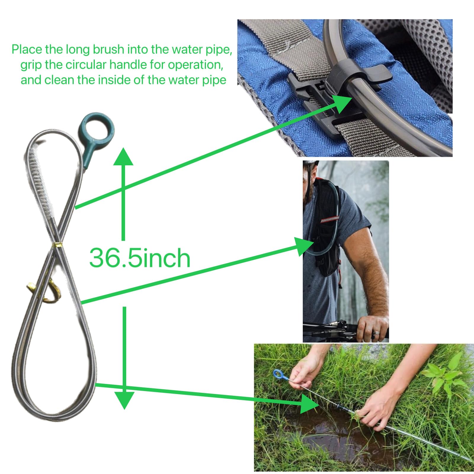 Kit de limpieza de vejiga de agua, tabletas de limpieza de vejiga, secador de vejiga, hecho de acero inoxidable 304