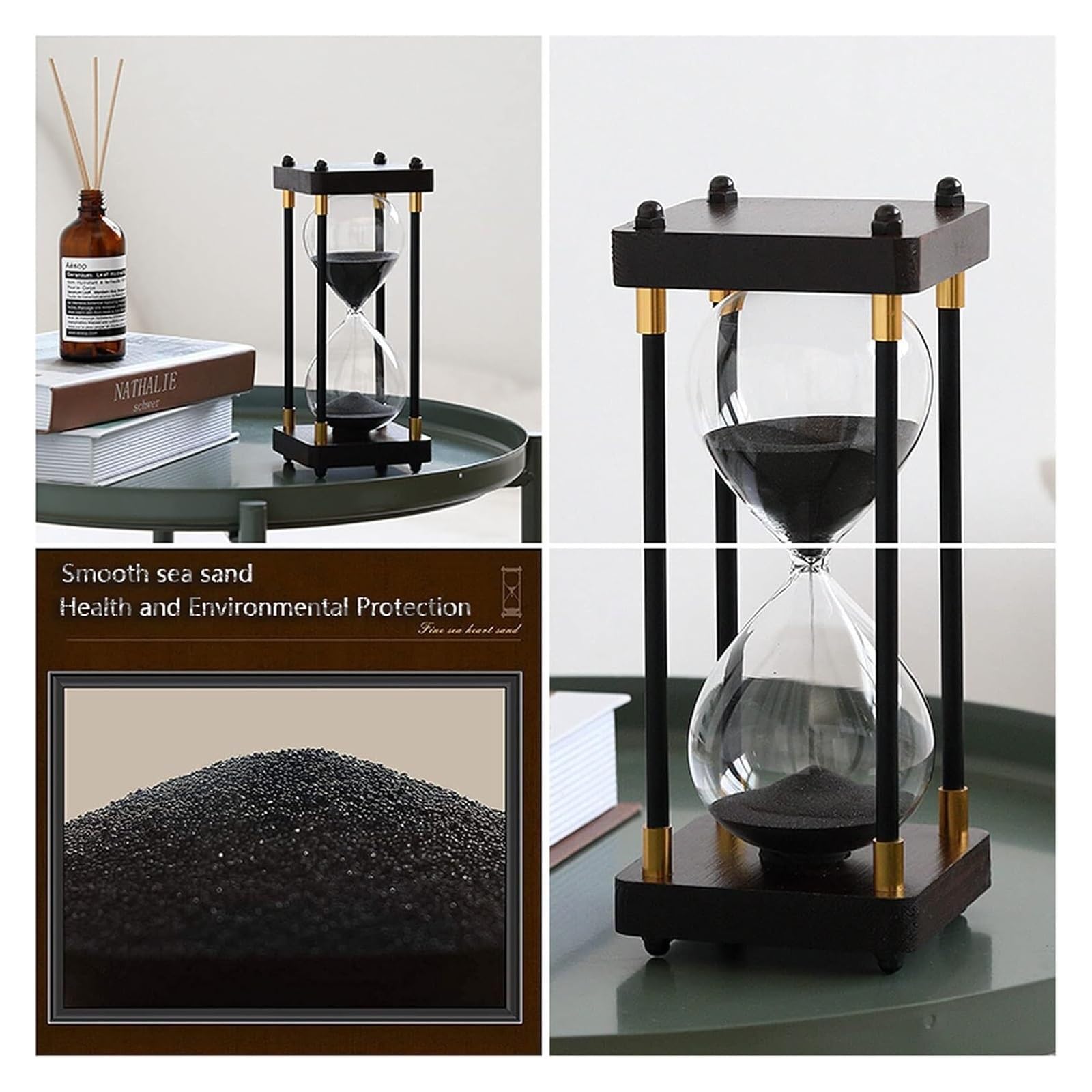 Sanduhr, Sanduhr, Sanduhr-Sanduhr-Timer mit doppeltem Schutz, Sanduhr for Kinder, Zeitmanagement-Assistent, kreatives Geschenk.(Roze,15 Minutes)