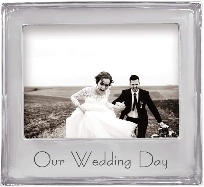 MARIPOSA Our Wedding Day Signature 5X7 Frame | Silver | Brillante | Frames | Statement Frames | Recycled SANDCAST Aluminum | Handmade in Mexico