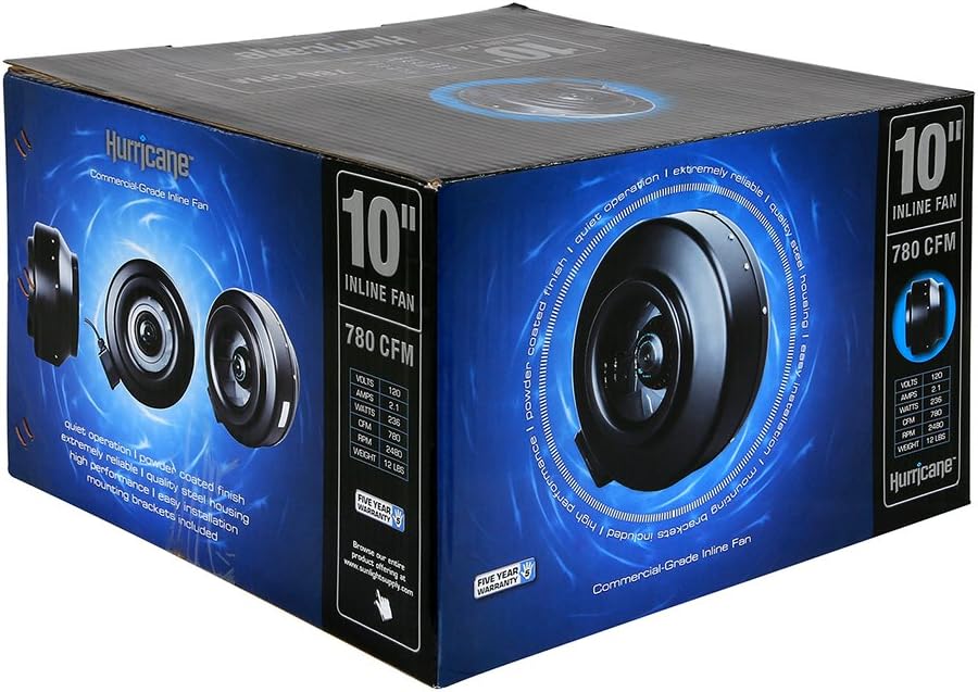 ❤ Crаzу Dеаlѕ Hurricane 10 Inch Inline Fan 780 CFM - Quiet Fan with Quality Steel Housing and Powder-Coated Finish, Easy Installation Frее Shірріng оƒƒеr Hurricane 10 Inch Inline Fan 780 CFM - Quiet Fan with Quality Steel Housing and Powder-Coated Finish, Easy Installation