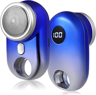 SMASOLO Afeitadora Eléctrica Portátil para Hombre con Motor Micro-shock Diseño Compacto y Ligero Recargable Afeitado Rápido y Silencioso Color Azul Degradado para Pecho y Cuerpo