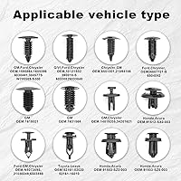 Vista 4 de Juego de 240 sujetadores de remaches de plástico para automóvil, clips de retención de automóvil, kit de sujetadores de plástico con herramienta