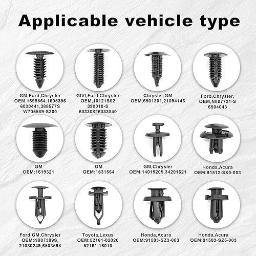 Miniatura 4 de Juego de 240 sujetadores de remaches de plástico para automóvil, clips de retención de automóvil, kit de sujetadores de plástico con herramienta