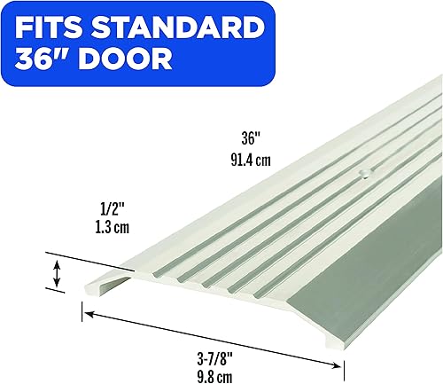 Miniatura 2 de M-D Building Products 08763 Umbral comercial de aluminio de perfil plano: Solución de acceso de entrada duradera y elegante Protección contra