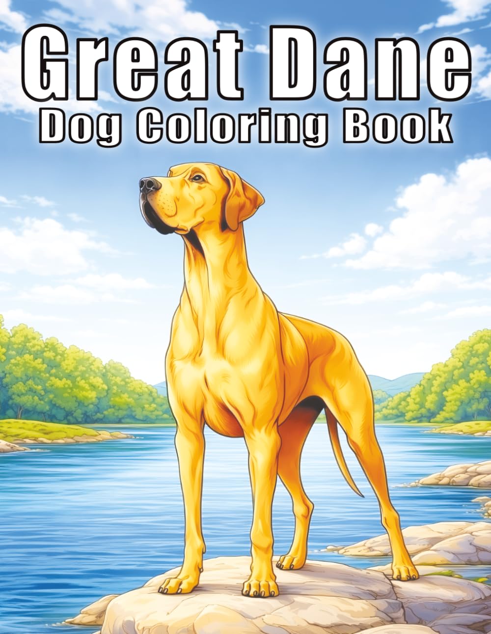 Great Dane: Powerful and Gentle Dog Coloring Book Featuring Majestic Companions, Playful Moments, and Heartwarming Scenes for Relaxation, Stress Relief, and Creative Fun (My Cute Dogs Collection)