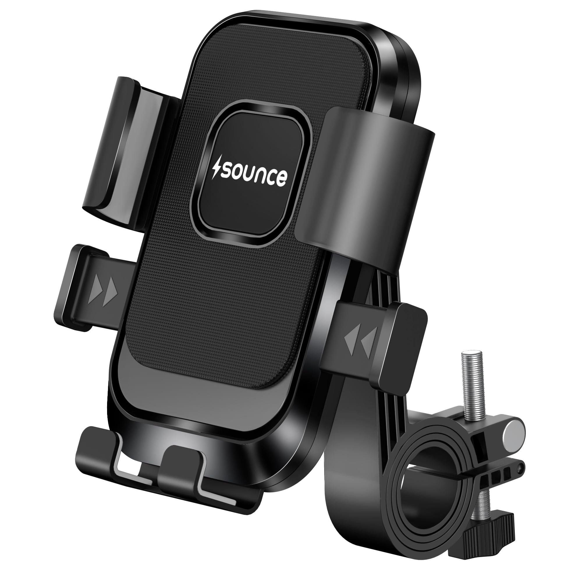 Sounce HydroDock Bike Mobile Holder with 360 Degree Rotation Shock Resistant Anti Shake Design Firm Locking One Hand Operation Adjustable Handlebar Mount Compatible with All Smartphones Secure (Black)-image-21