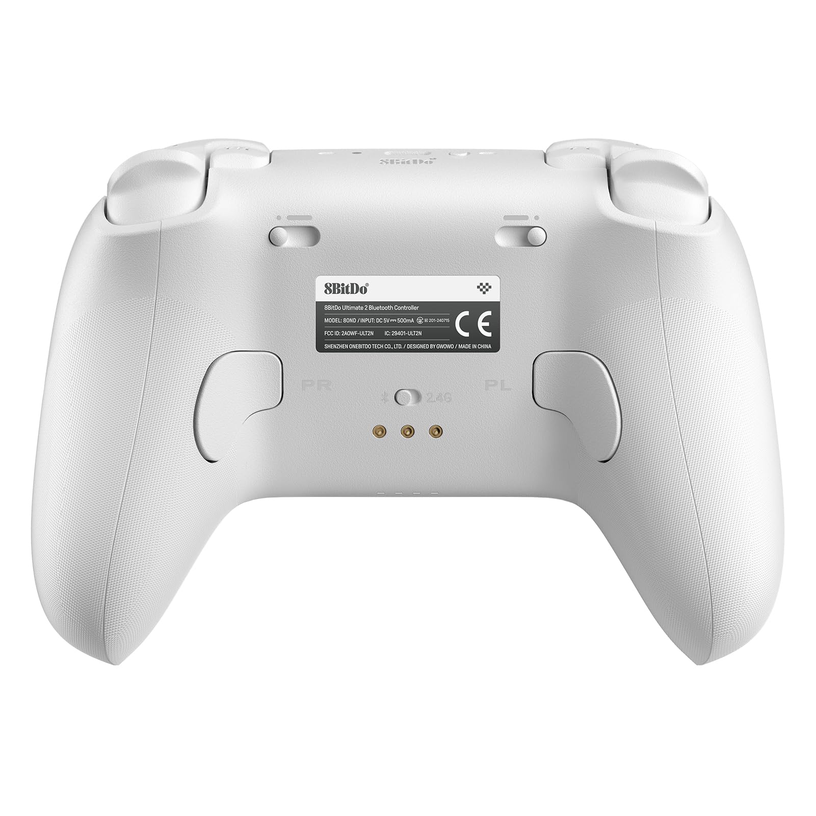 8BitDo Ultimate 2 Bluetooth Controller for Switch & Windows PC, TMR Joysticks, Hall Effect/Tactile Triggers, White