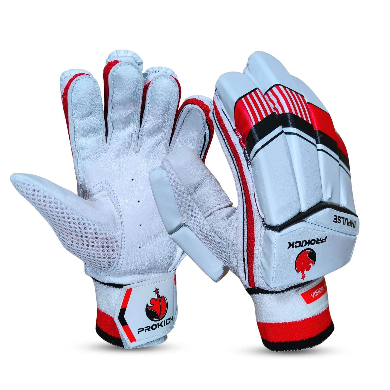 Prokick Impulse Right Hand Cricket Batting Gloves | Leather Cricket Batting Gloves | Good Protection Suitable for Beginner and Intermediate Players, RH - Mens (B0CZLMGWMR) Amazon Price History, Amazon Price Tracker