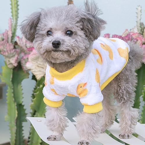 Miniatura 4 de CuteBone Ropa de invierno para perros, abrigo de terciopelo grueso, traje de cachorro, pijama suave, ropa de gato LTMR04L