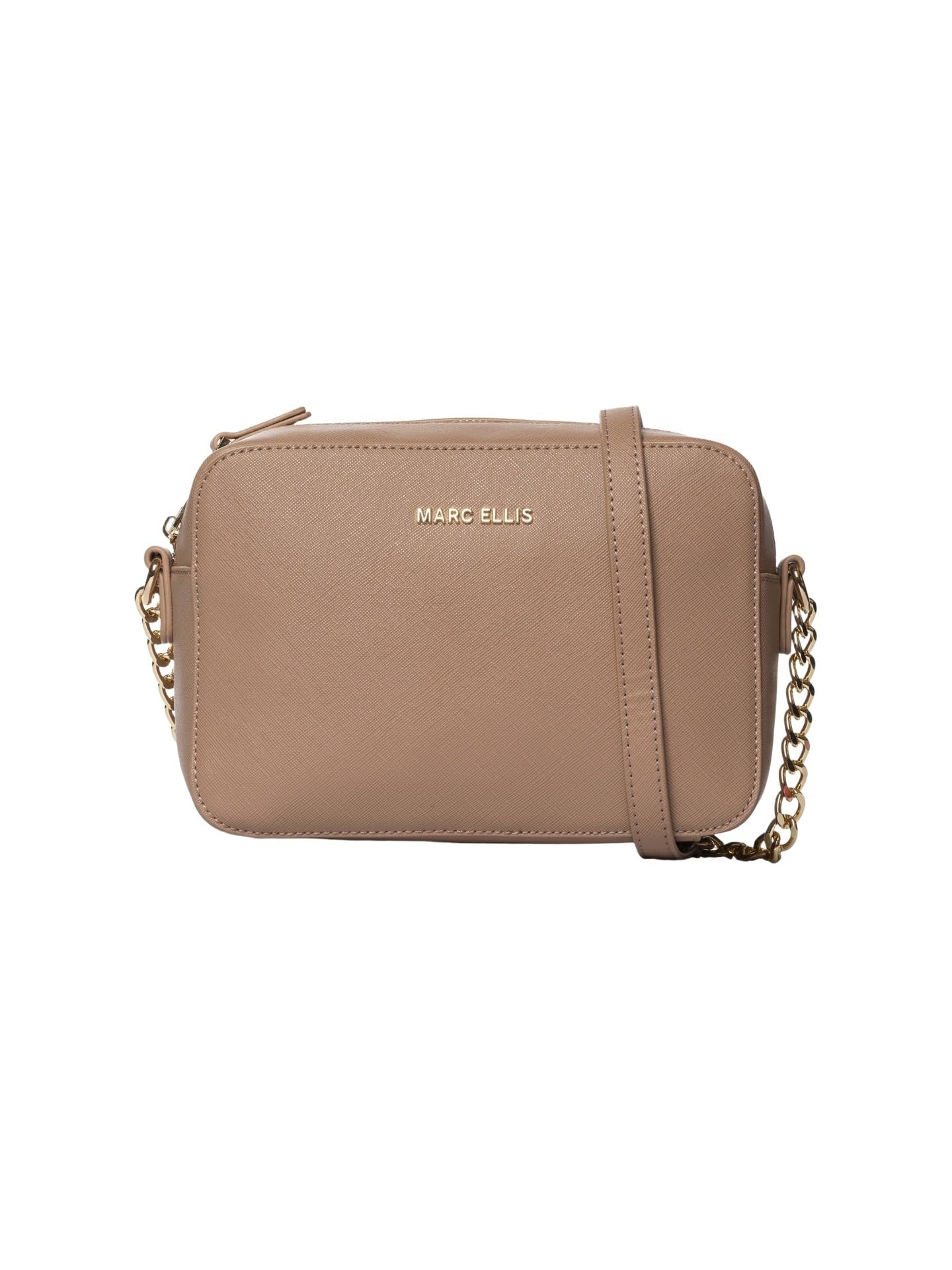 MARC ELLIS Borsa a Spalla Deep Bag Panna - Poliuretano Chiusura Zip