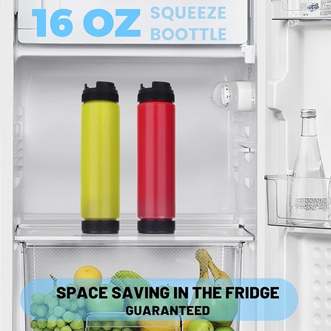 6 Botellas Dispensadoras de Condimentos 16 oz Plástico miniatura 7
