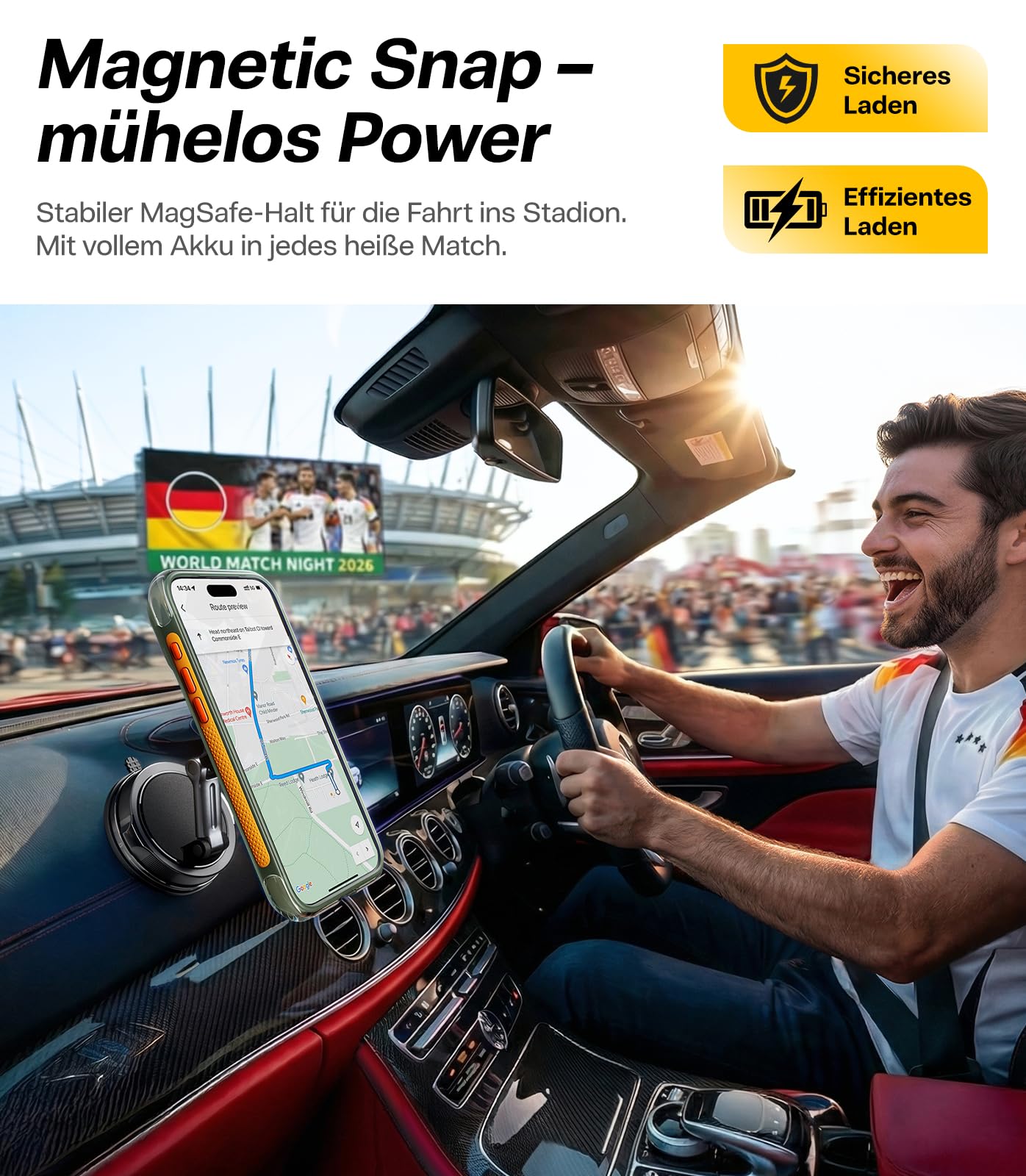 TORRAS Q3 Air 2026 Fußball Limitierte Auflage für iPhone 17 Pro Max hülle mit echtem Airbags Doppelter Schutz & 360° Magnetischer Robust Ständer, Iron