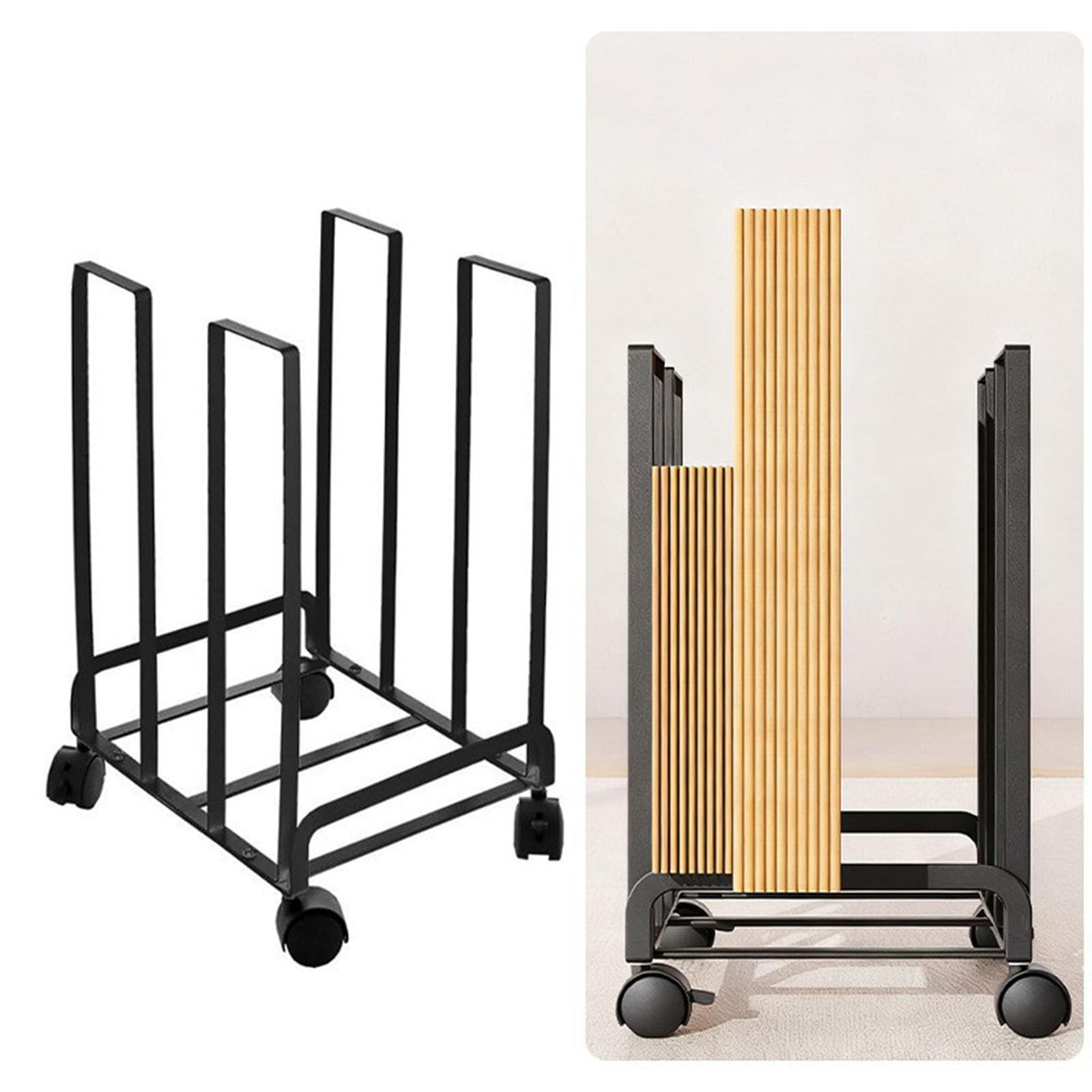 Carrello portaoggetti per Pannelli da Studio Scaffale in Metallo con Fessure divisorie per Cartone e Esigenze Accesso stoccaggio Pannelli Portadocumenti divisorio Portarotoli