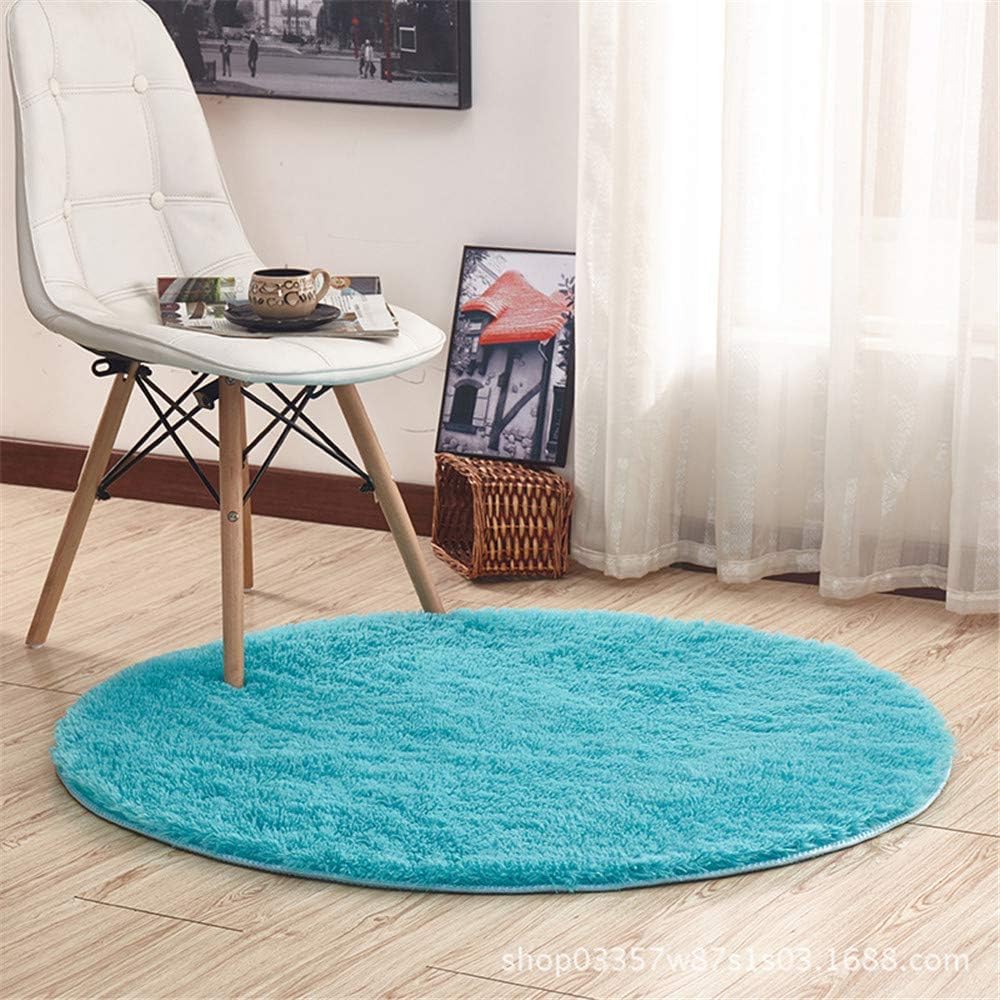Alfombra redonda de terciopelo para proteger suelos fríos con su pelo largo suave