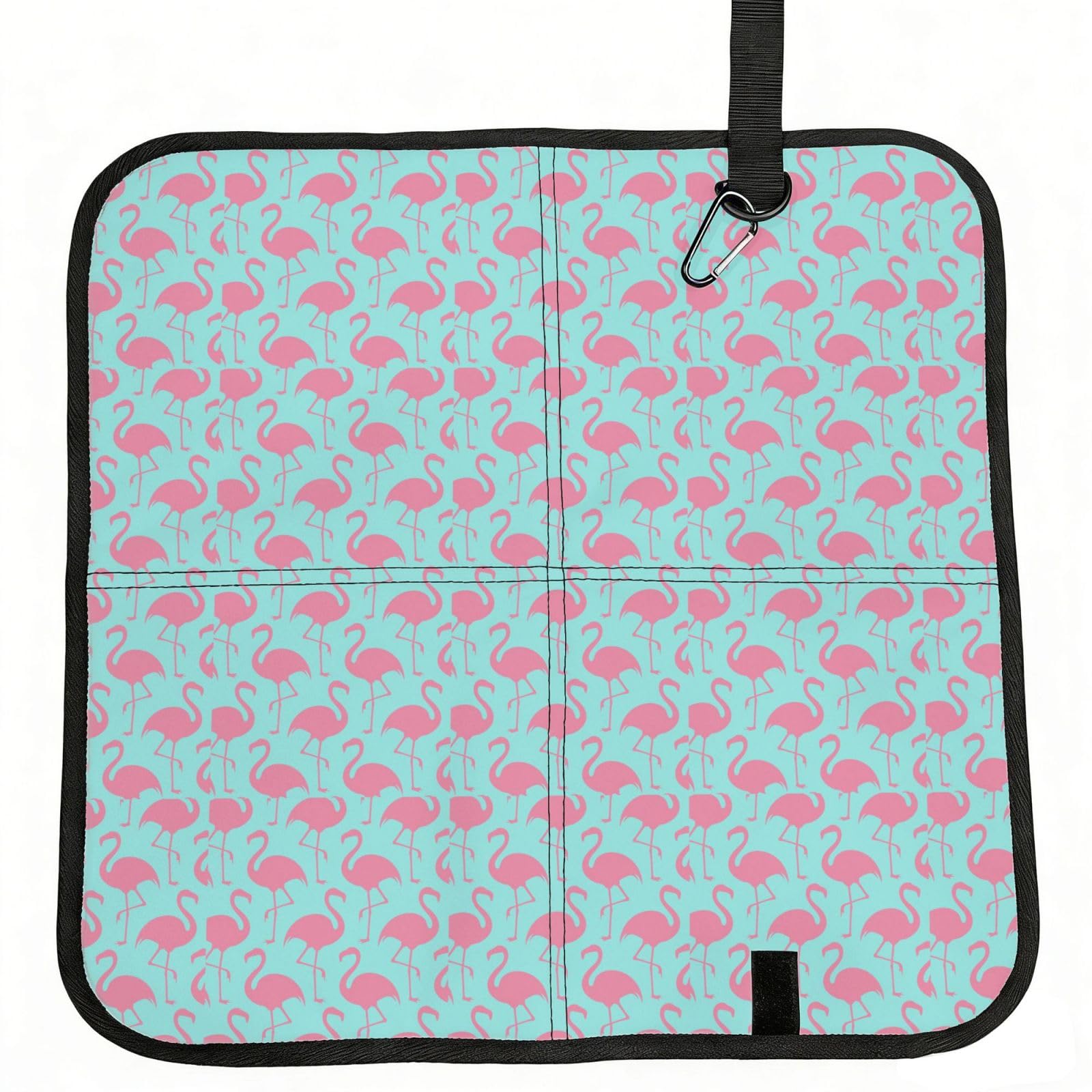 ERCgad Red Flamingo Print Foldable Seat Cushion Portable Chair Pad Lightweight Travel Outdoor Office Home