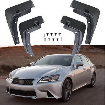 4 Parts Mud Flaps Car Mudguards Splash Guards Compatible for Lexus GS 350 / GS 450h / GS 300 / GS 200t 2013-2020 Front and Rear Fenders