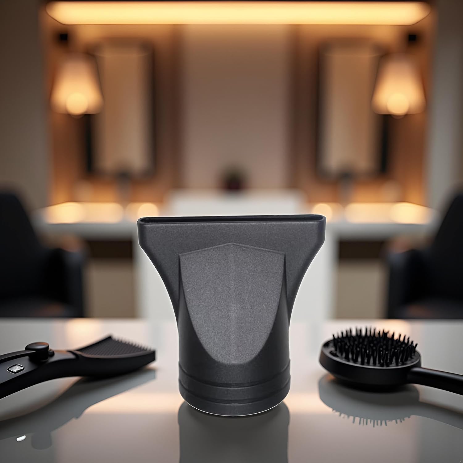 Black Hot Professional Salon Hairdressing Tool,4.5cm Replacement Blow Flat Hair Drying Nozzle,Hair Dryer Nozzle Wide Design Useful Convenient Design Styling Tools Hair Dryers Accessories