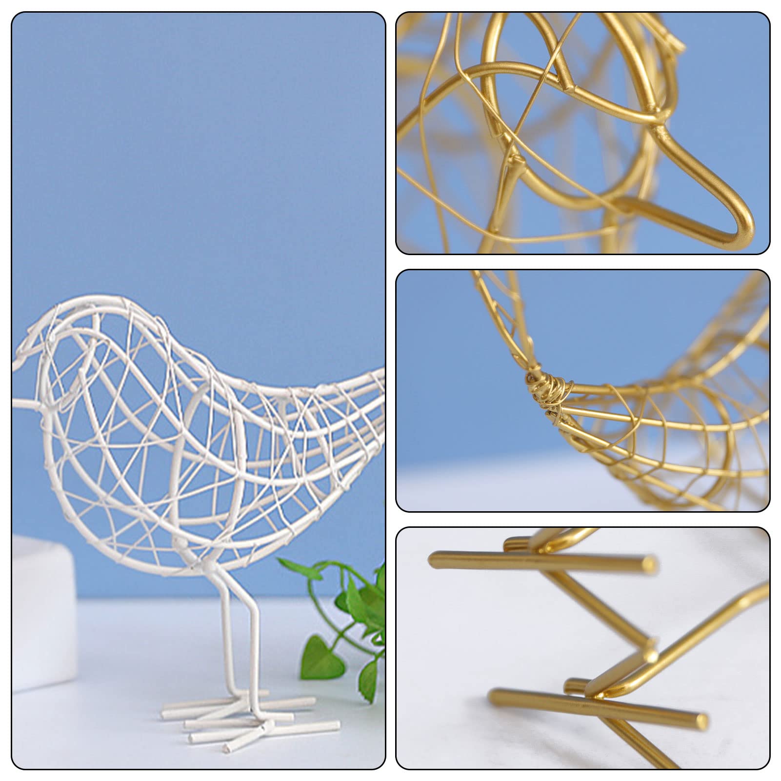 美品】鳥金属彫像オブジェ置物インテリア工芸品美術品A1081