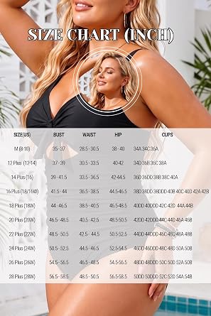 Women's Plus Size Tummy Control One Piece Swimsuit Cutout V Neck Swimwear | Tie Front,Deep Plunge V Neck,Adjustable Straps,Fixed pads to shape chest,Full Coverage Wide Bottom,Full Lining