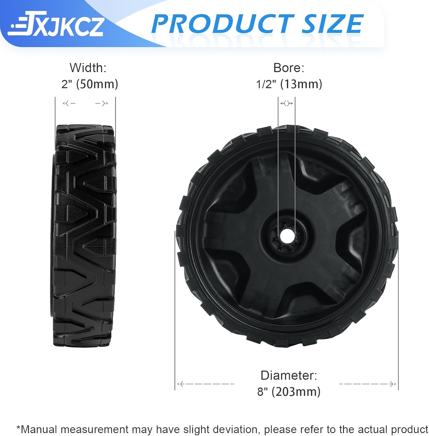634-05040 Lawn Mower Wheels Replace for Crafts man Mowers - 8" Front Wheels Assembly, Fits for Cub Cad et, M TD Gold, Colu mbia, Crafts Man,B rute, Yard Man Self Propelled Walk-Behind Mowers, 2 Pack