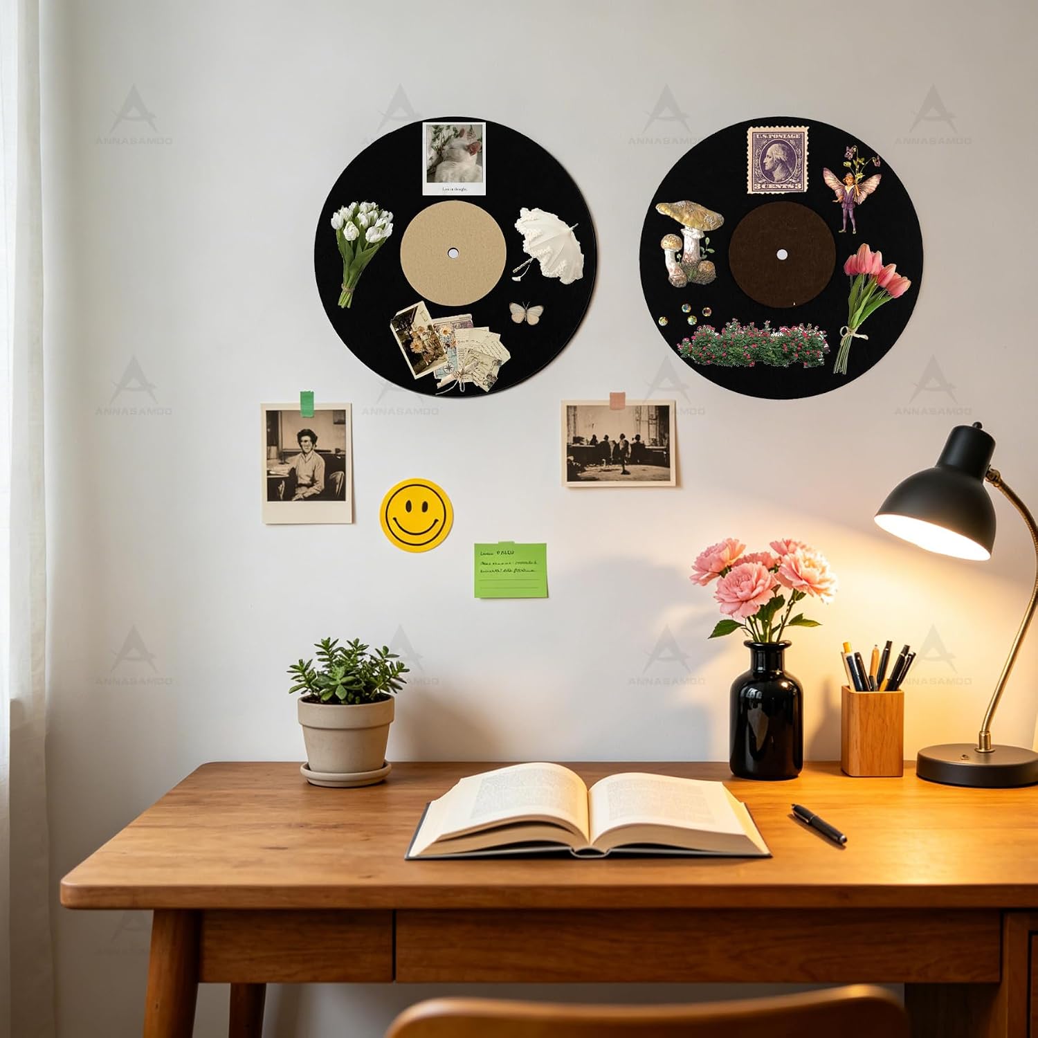 2 Pack Felt Bulletin Board Vinyl Record Music Party Decoration image 5