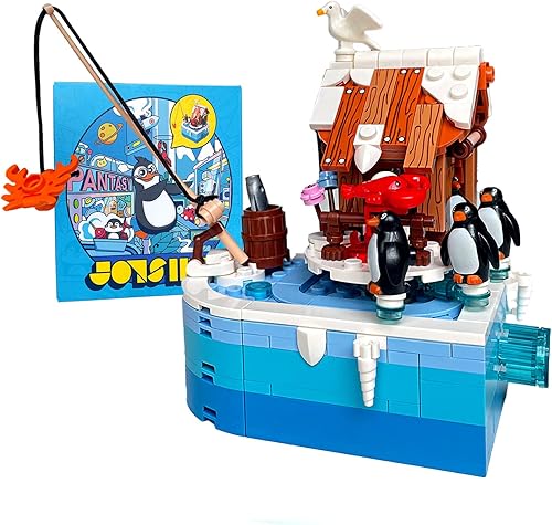 Mrkuriosity Penguin BBQ Resort Kits de construcción Bloques bloques de construcción móviles juegos de construcción de juguetes para niños juguetes