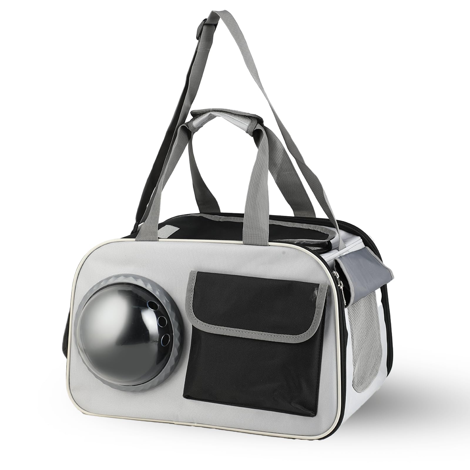Borsa Trasportino per Cane-Gatto 45x26x28cm - Zaino Morbido-Traspirante per Viaggio in Aereo-Auto - Trasportino Ripiegabile per Animali Domestici Piccoli