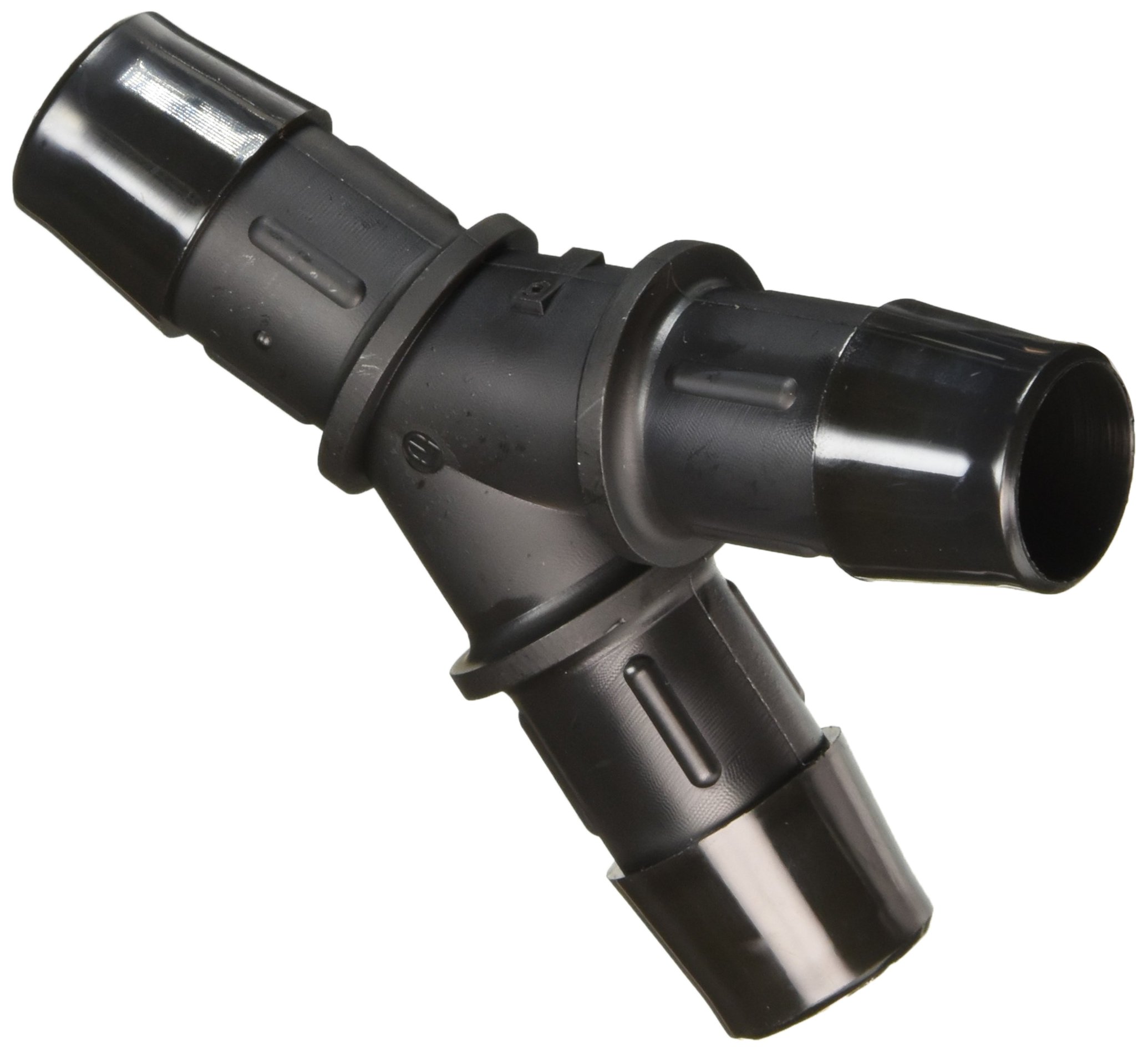 Eldon James Y0-10BN Black Nylon Equal Barbed Y-Connector, 5/8