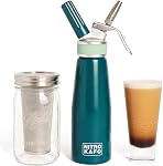 NITRO KAFO 1L Nitro Coffee Maker, Aluminum Cold Nitro Coffee Maker with Special Nitro Diffuser Nozzle and Cold Brew Coffee Machine with Cold Brew Mason Jar, 1 Litre