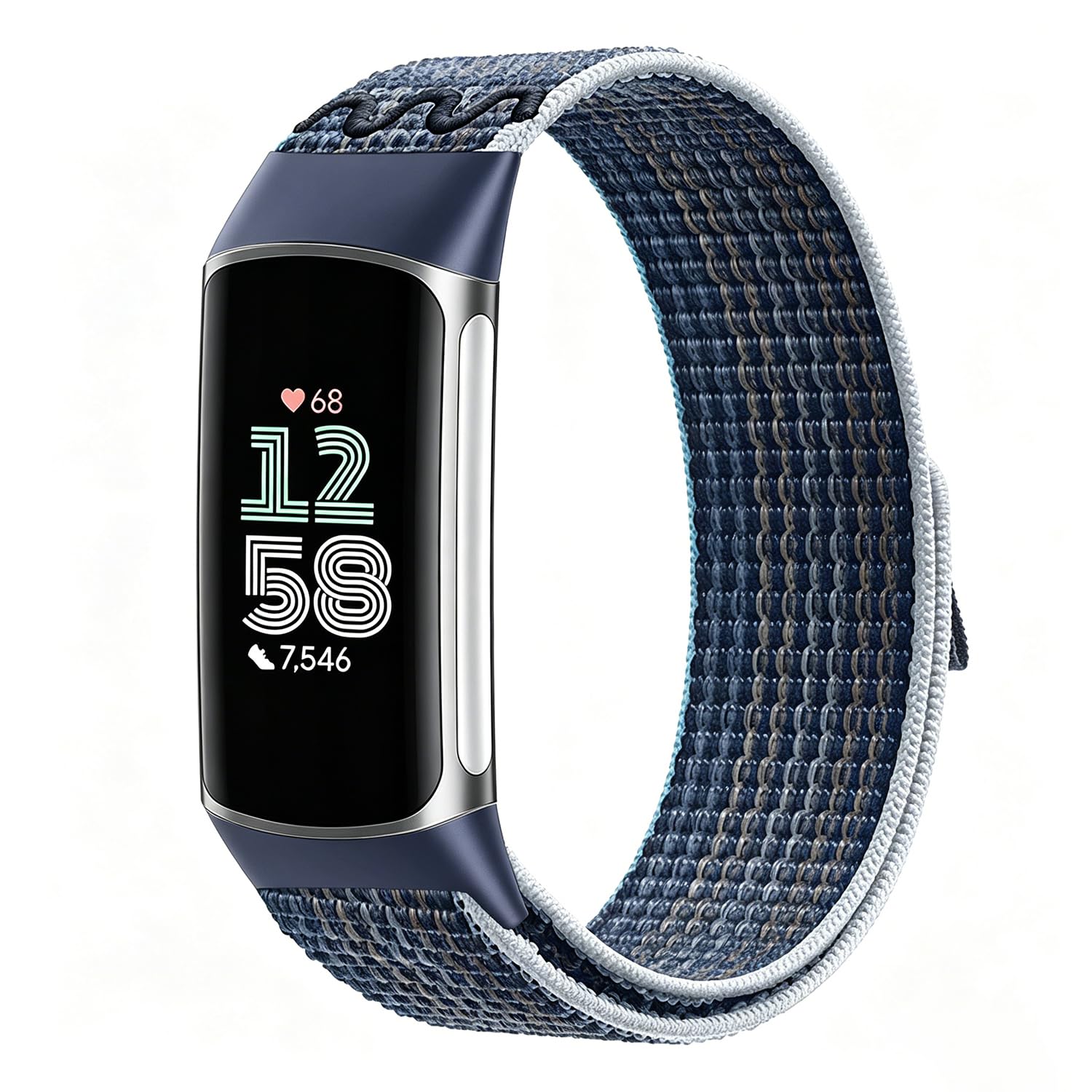Aurrain Nylon Watch Strap Compatible Fitbit Charge 6 Elastic and soft nylon sports Watch Strap,for Fitbit Charge 5 unisex