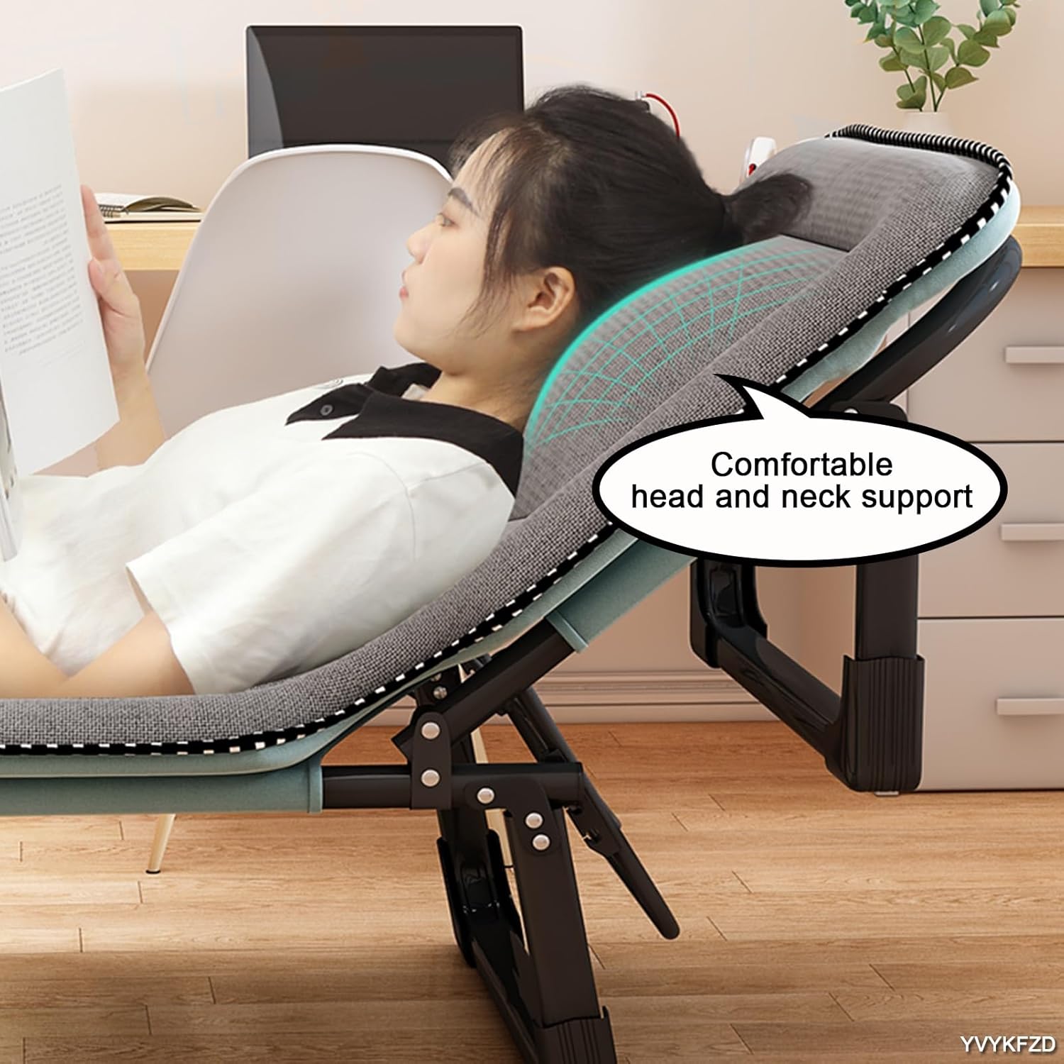 YVYKFZD Portable Camping Cots, 4-Position Camping Bed for Adults, Folding Sleeping Cots with Mattress, for Camping Tent Outdoor Travel, Supports 330 lbs (Size : 180x65x30cm A)