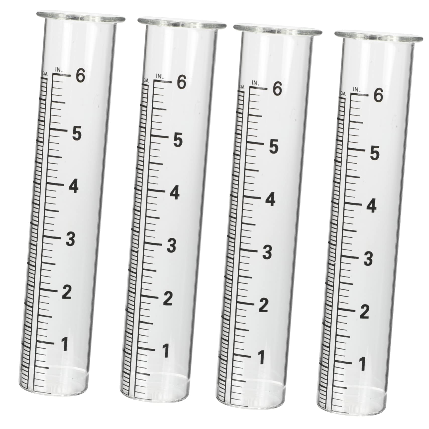Abaodam 4pcs Test Tube Rain Gauge Cylinder Clear Container Rain Gauge Outdoor Measure Tubes Outdoors Unbreakable Large Measuring Outdoor Rain Gauge Rainfall Gauge Tool Rain Meter Glass