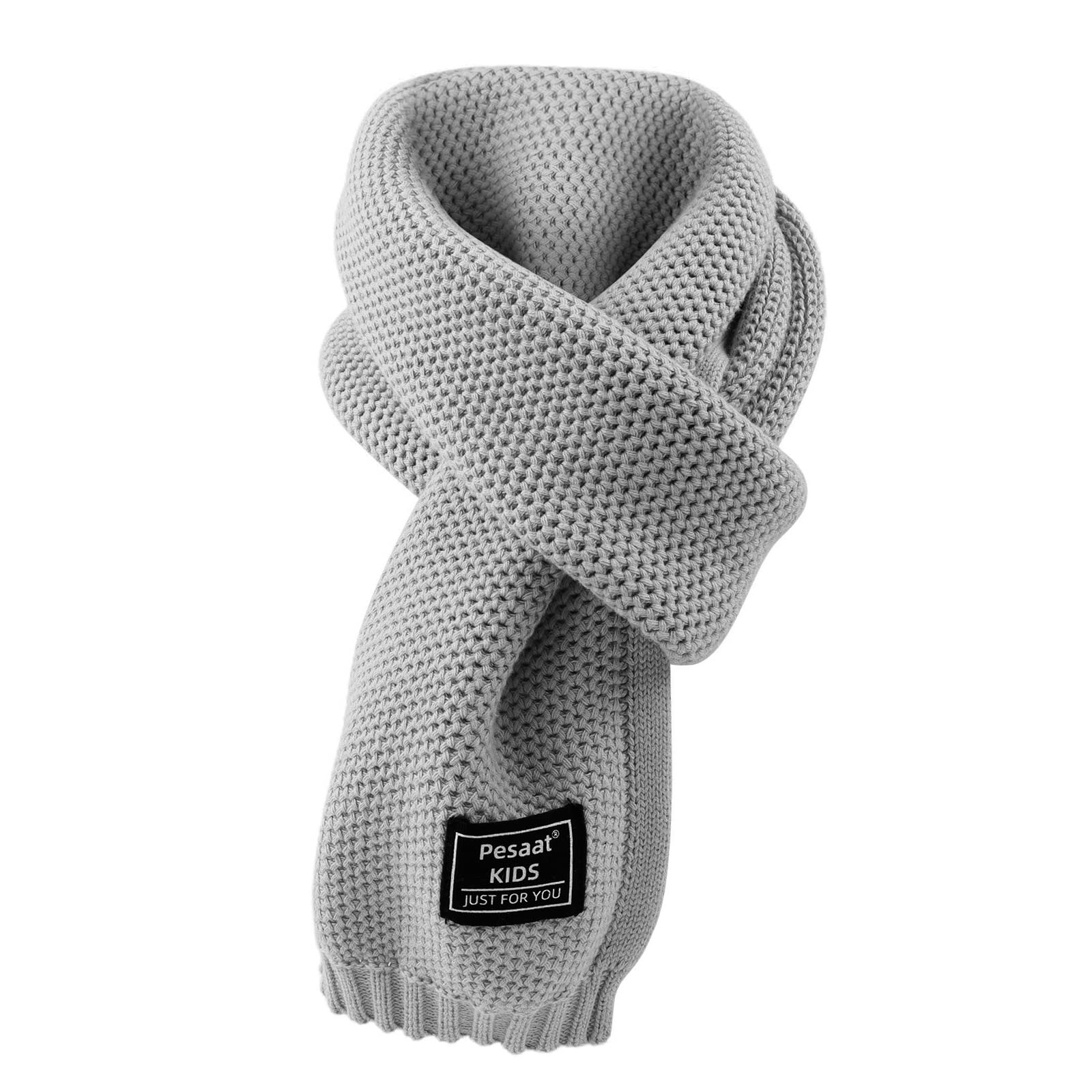 PESAAT Kids Winter Infinity Scarf Knit Cotton Toddler Boy Girls Scarves