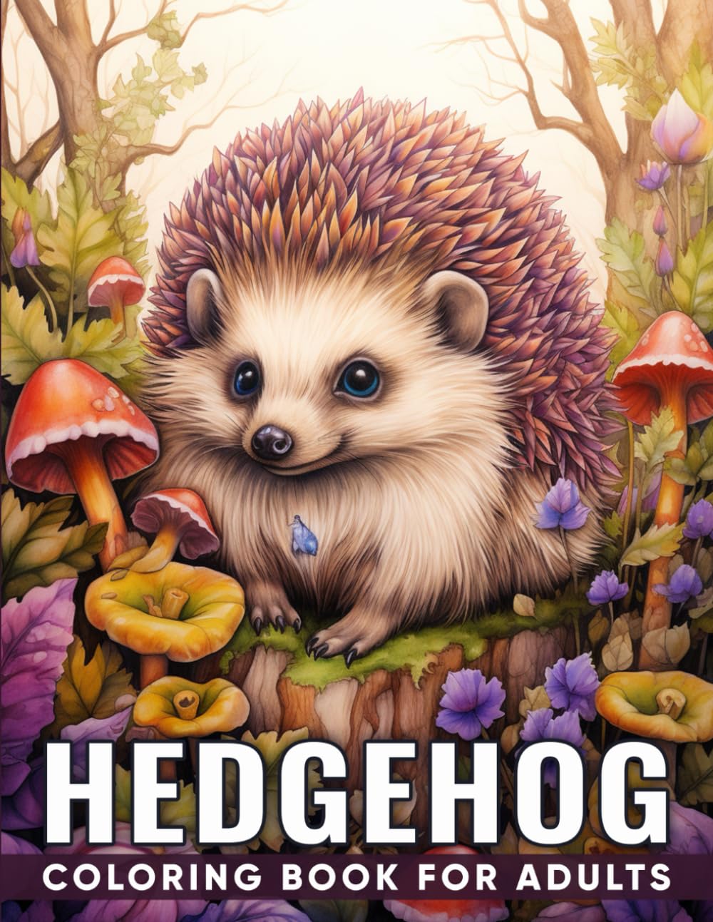 Hedgehog Coloring Book for Adults: An Adult Coloring Book with 50 Adorable Hedgehog Designs for Relaxation, Stress Relief, and Whimsical Woodland Delights