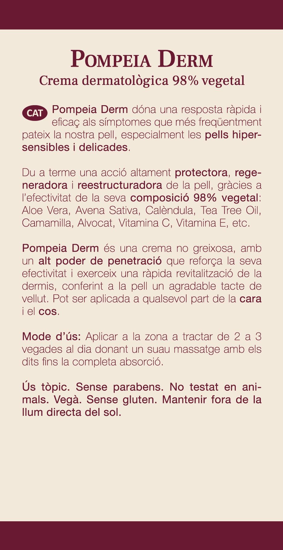 Pompeia Derm, dermatological cream 98% vegetable - 50 ml (Improved formula), 50 ml (Pack of 1) - Image 4