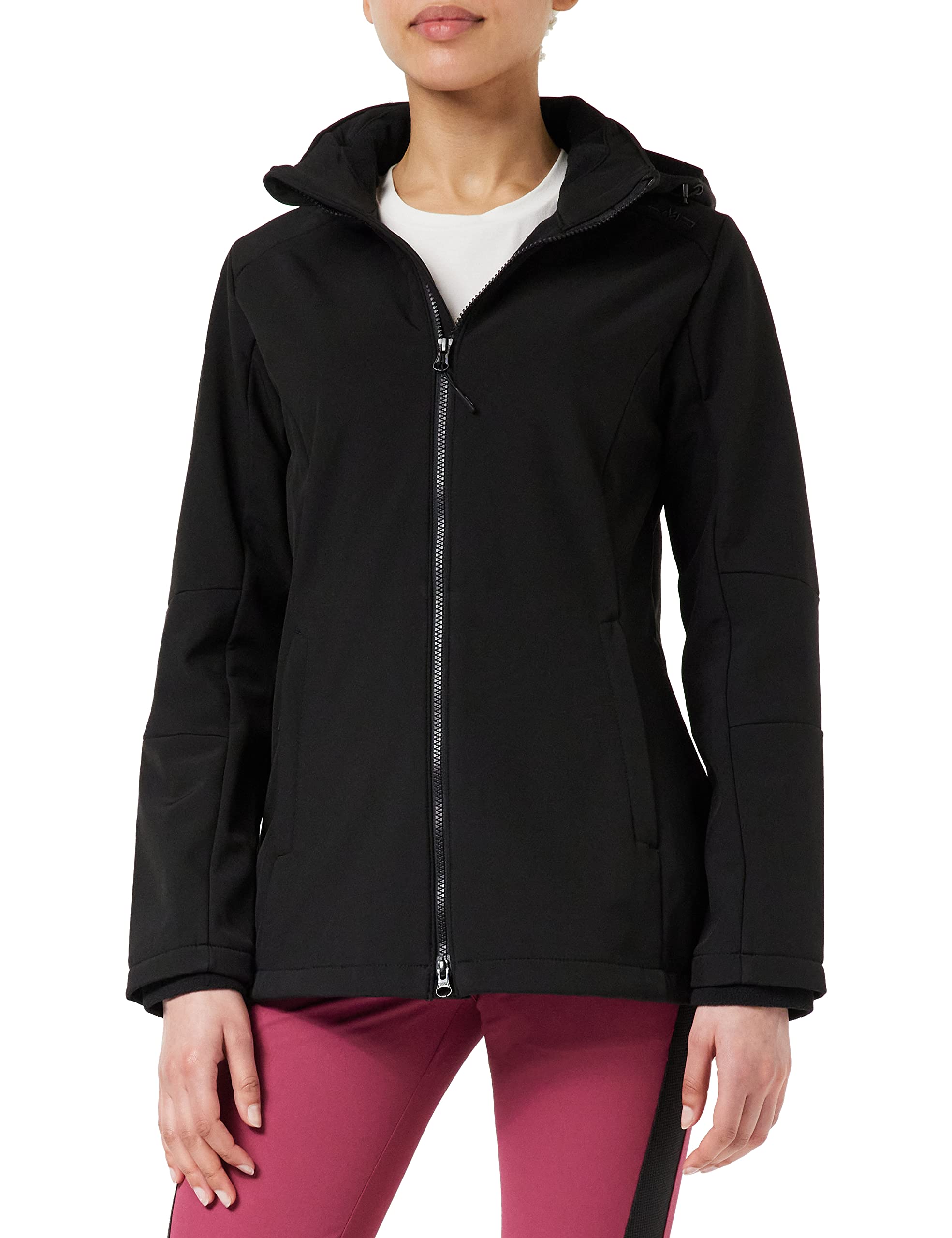 CMP - Woman Jacket Zip Hood, Black, XL