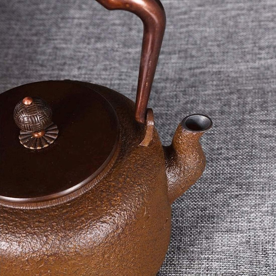 Teiera Tetsubin in ghisa per tè sfuso, piccola teiera giapponese vintage resistente al calore, per feste, ufficio, casa, 1,3 l