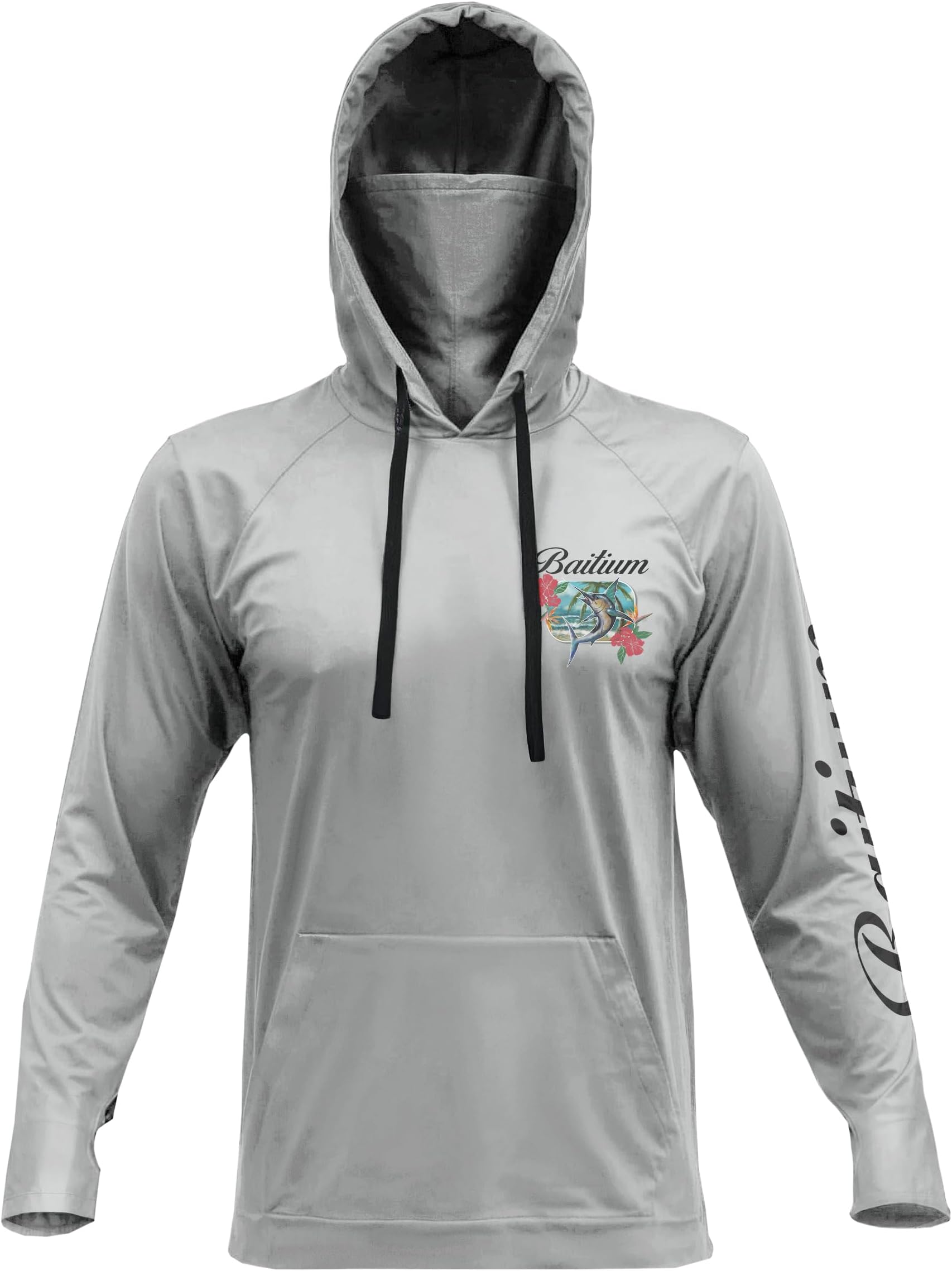 Fishing Shirts for Men,UPF50 Hooded Long Sleeve with Gaiter, Sun Protection Dry Fit Apparel, Face Mask, Fishing Clothes