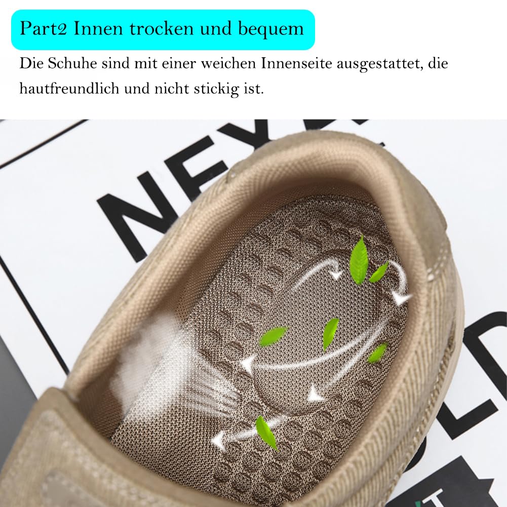 MEIION Zapatos de lona para hombre de aguas profundas, cómodos, ligeros y transpirables