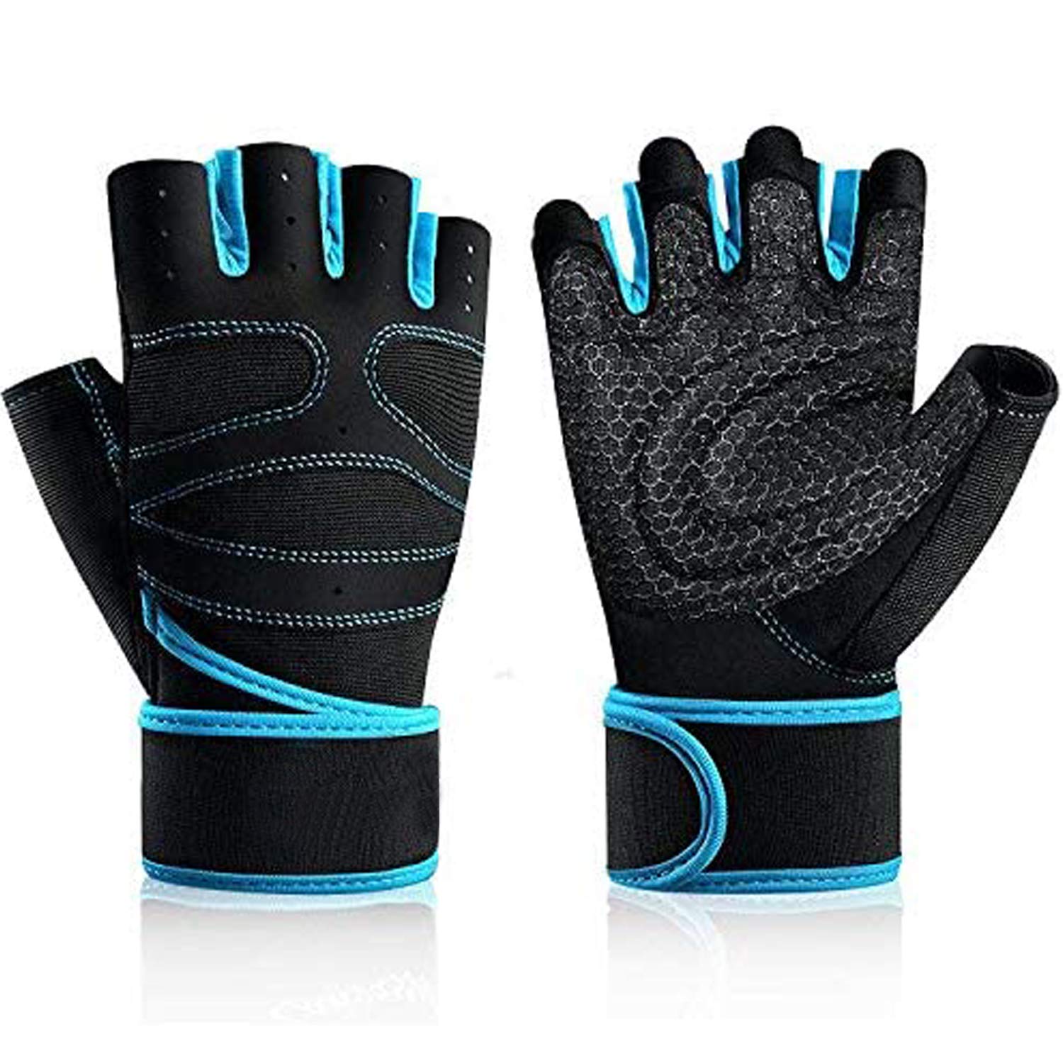 5 OCLOCK Sports Workout Gloves for Crossfit Training, Exercise Gloves with Wrist Wrap Support, Weight Lifting Gloves, Gym Gloves for Women/Men (Blue). (B08YJ9343N) Amazon Price History, Amazon Price Tracker